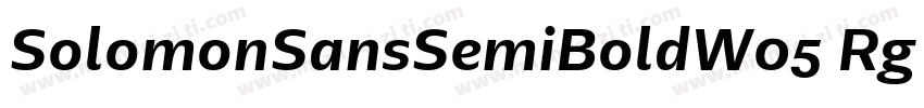 SolomonSansSemiBoldW05 Rg Regular字体转换